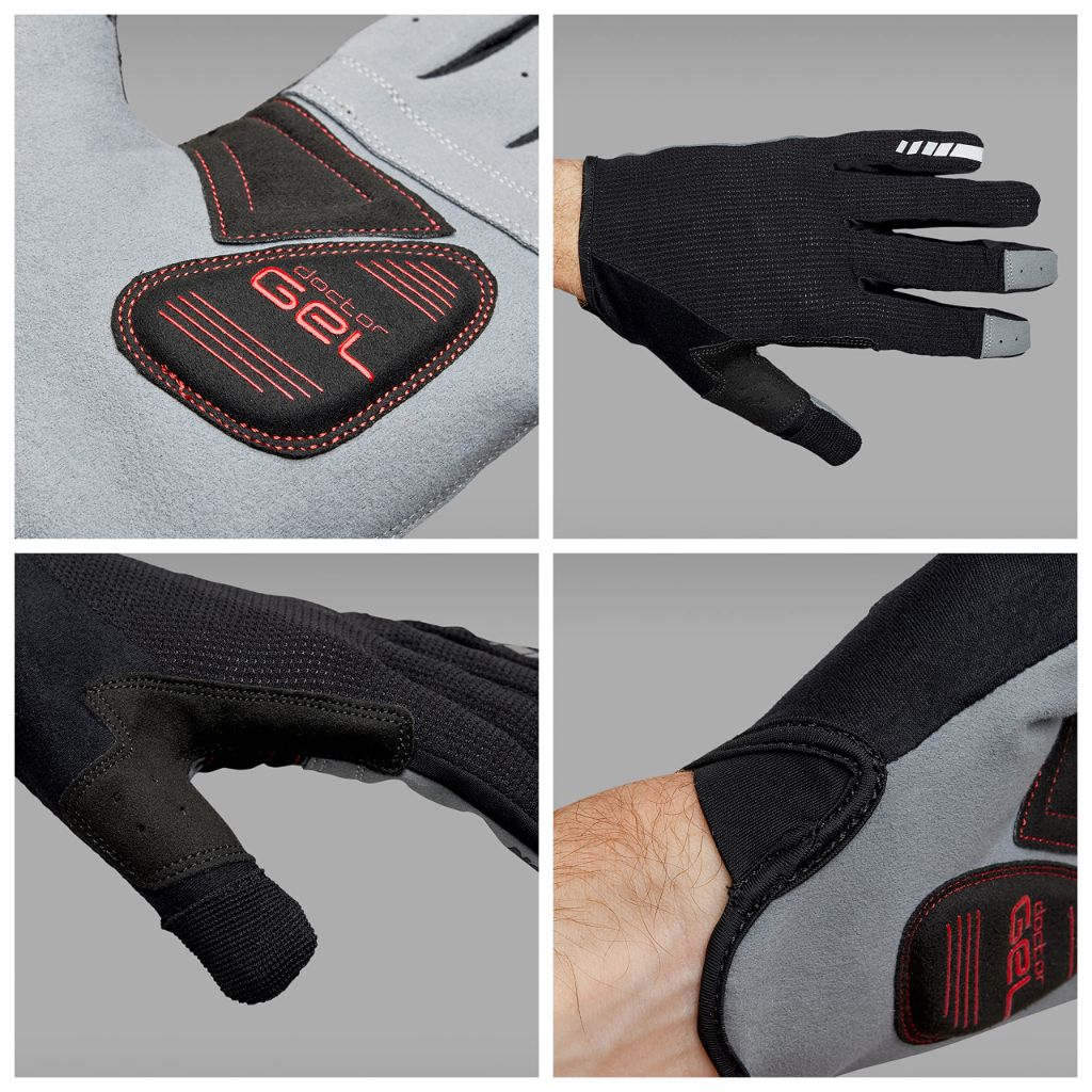 GripGrab Shark Padded Full Finger Summer Cycling Gloves, Small