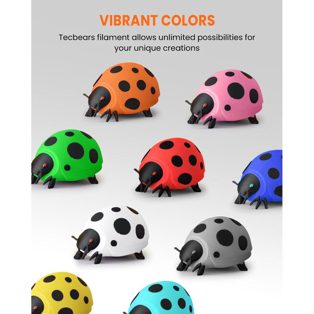 TECBEARS PLA Filament 1.75mm, Neatly Wound 3D Printer Filament, Dimensional Accuracy +/- 0.02 mm,  Grey