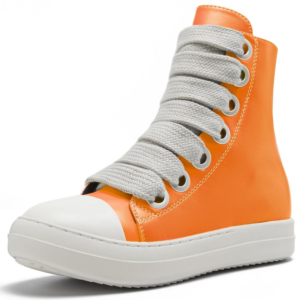 IMPREMEY Women's High-Top Sneakers, Orange - size 39