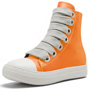 IMPREMEY Women's High-Top Sneakers, Orange - size 39