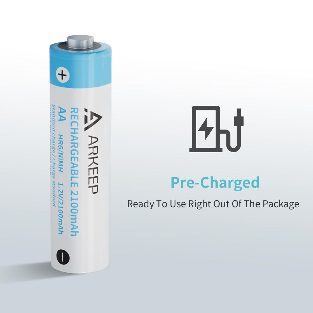 ARKEEP Rechargeable AA Batteries, 16-Pack