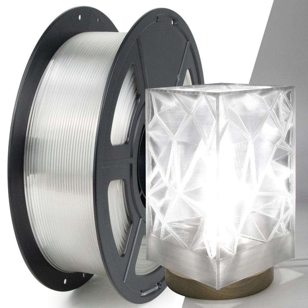 IEMAI Clear PETG Filament 1.75mm 1kg, Crystal Transparent 3D Printer Filament Up to 600mm/s