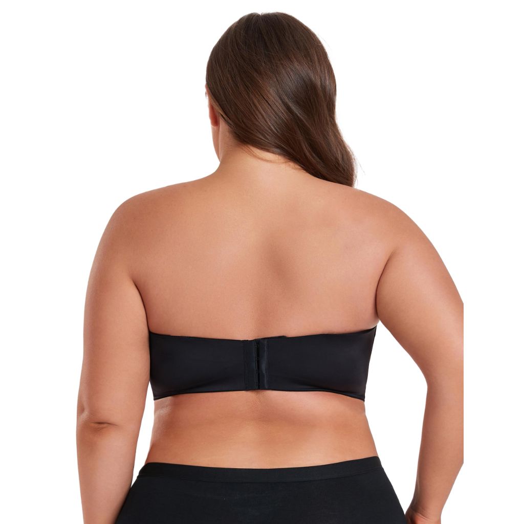 ANGOOL Strapless Bra for Women Plus Size, Black, 36B