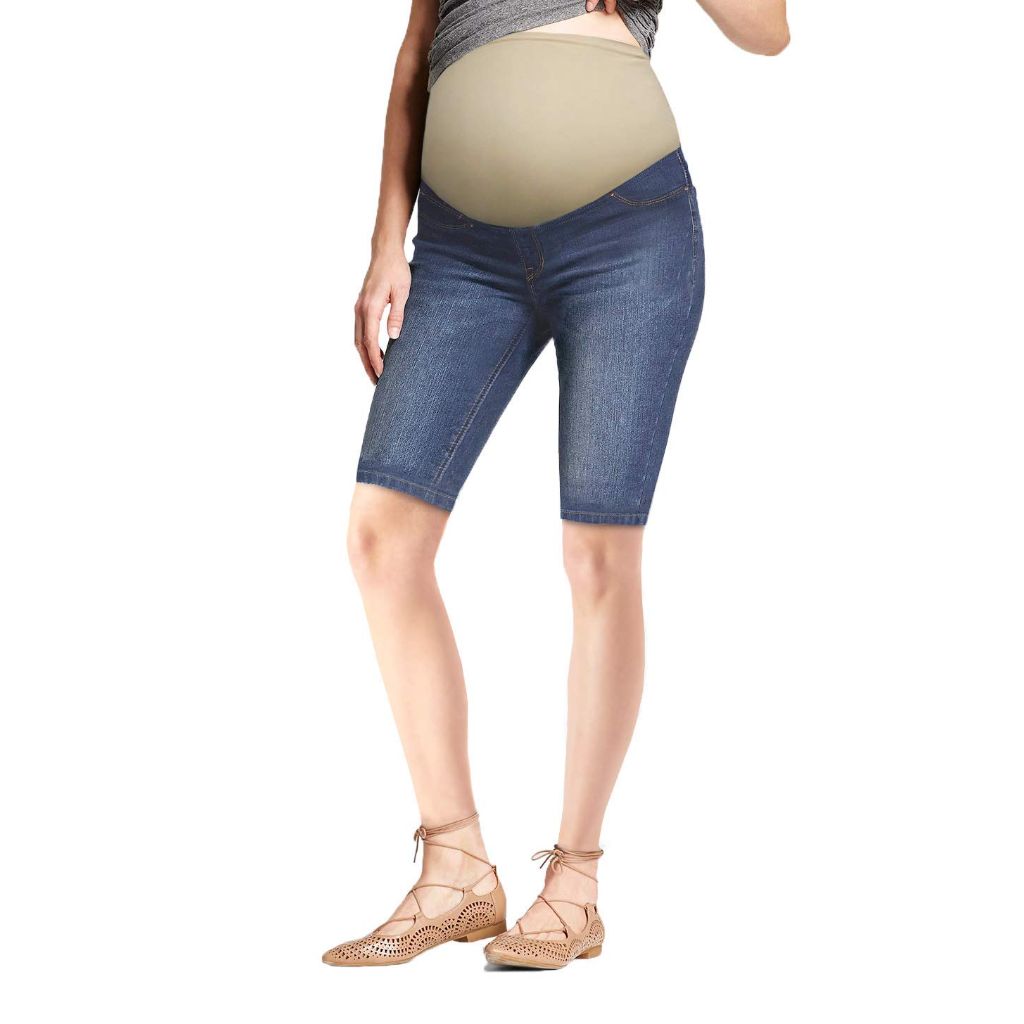 Hybrid & Company Women's Comfy Maternity Shorts Vintage, Small