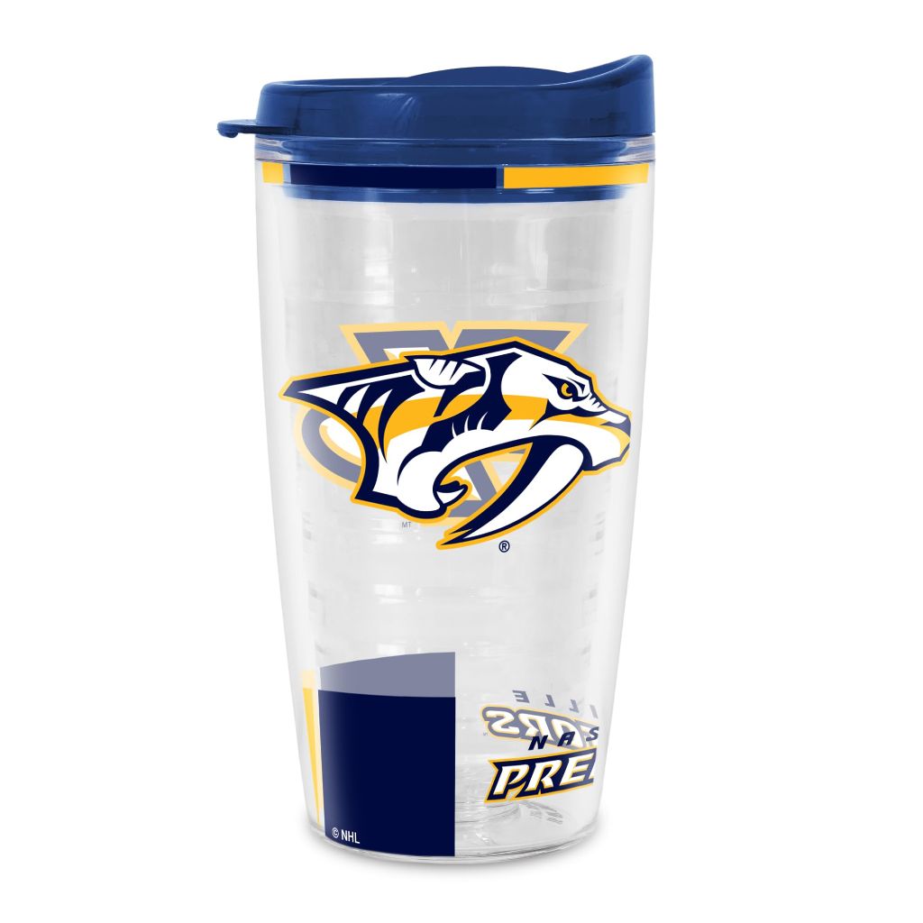 Rico Industries NHL Hockey Nashville Predators Classic Double Wall 16oz Tritan Tumbler
