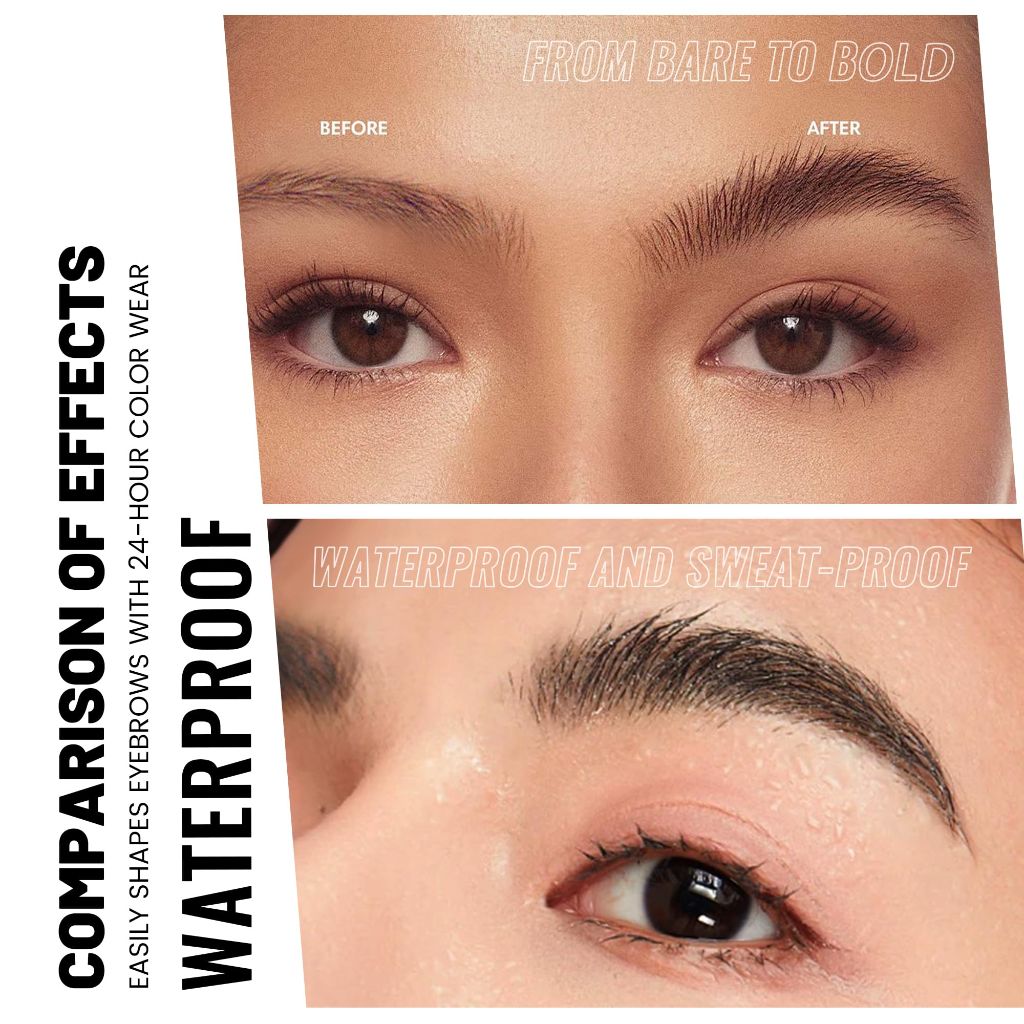 Pudaier 2 Pack 2 Fine Tip Eyebrow Pen, Waterproof Filling (Chocolate)