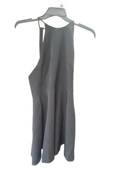 HALSTON Women's Davina Dress in Stretch Crepe - Black - Size 6 - Damaged