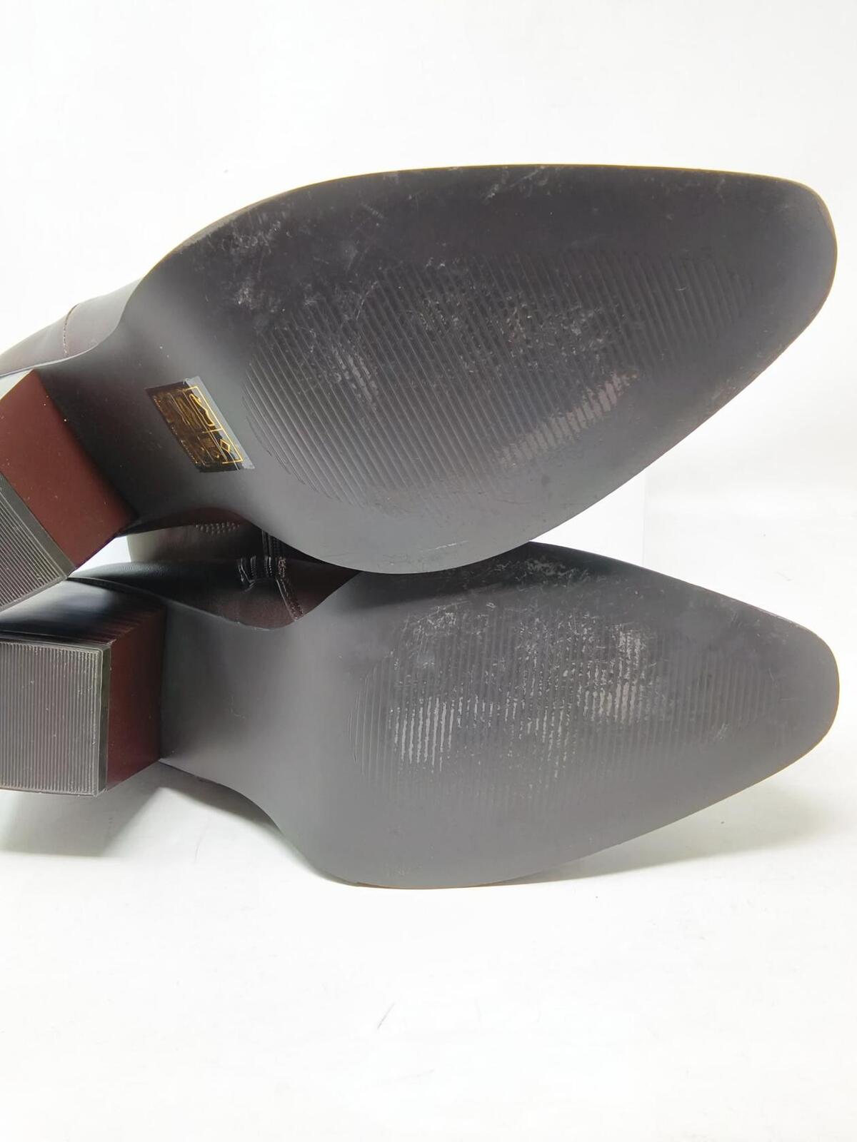 DREAM PAIRS Women's Western Cowgirl Boots - Mid Calf, Studded - Brown - Size 8.5