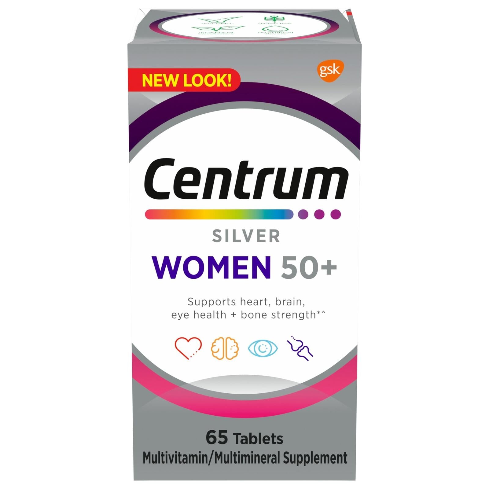 Centrum Silver Women's 50+ Multivitamin Supplement - 65 Tabs, 4 Pack - Exp. 5/26