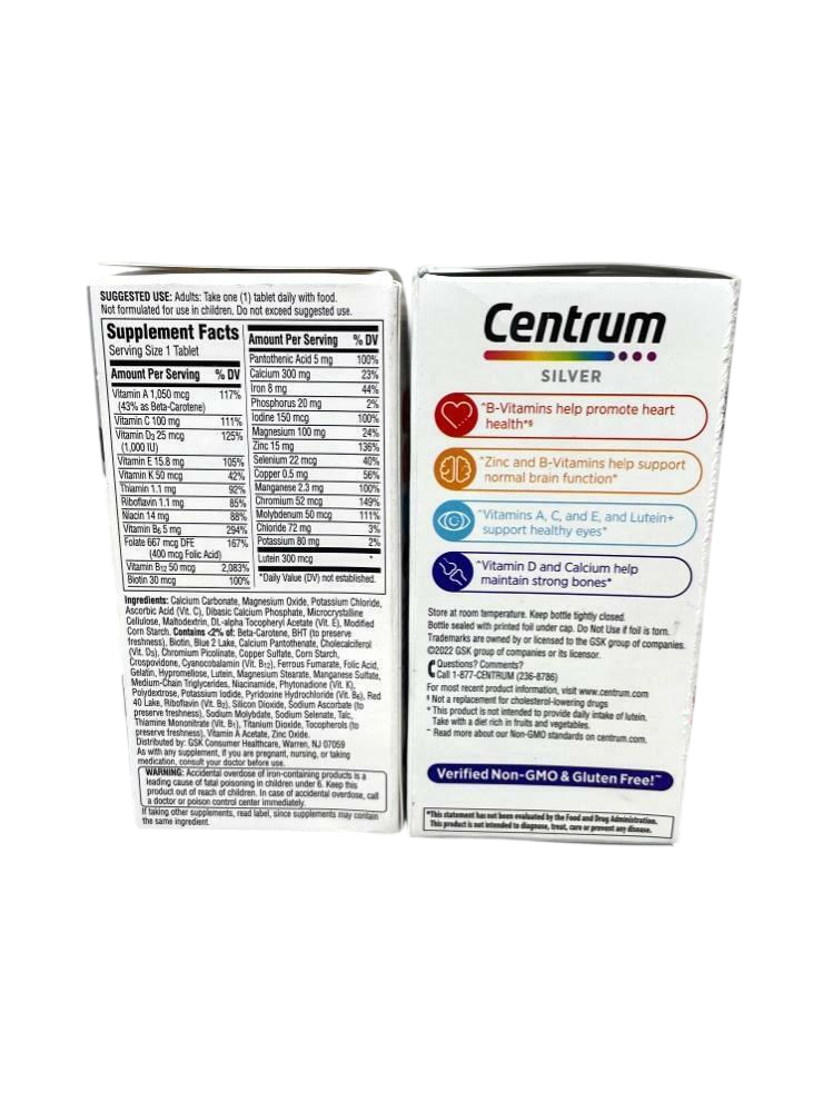 Centrum Silver Women's 50+ Multivitamin Supplement - 65 Tabs, 4 Pack - Exp. 5/26