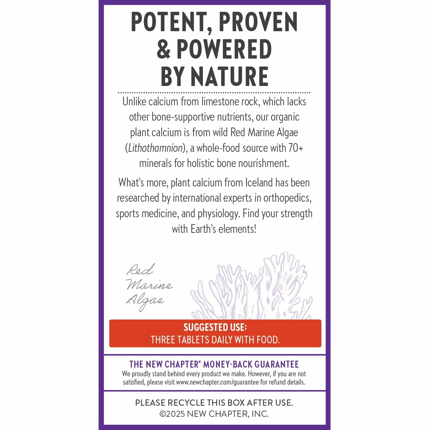 New Chapter Plant Calcium Bone Strength Take Care Slim Tablets, 120ct