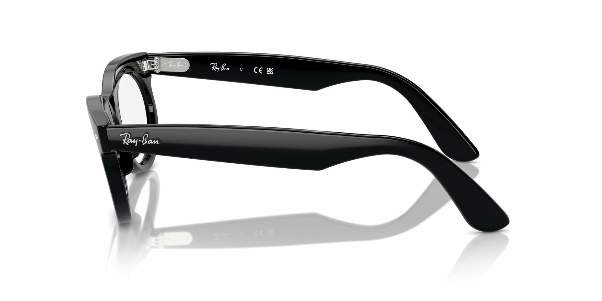Ray-Ban Men's Rx2242v Wayfarer Oval Prescription Eyewear Frames, 50mm - Black