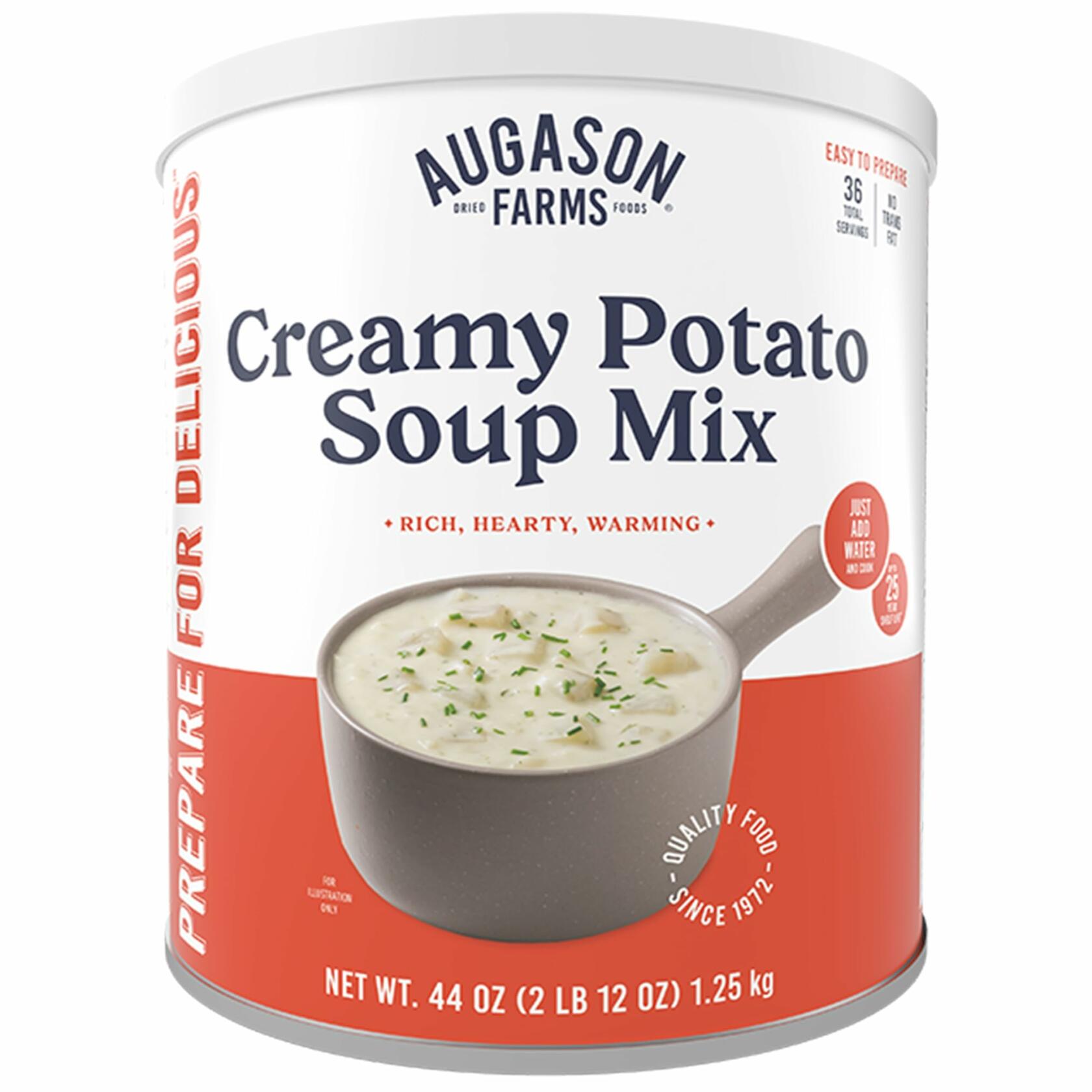 Augason Farms Creamy Potato Soup Mix, Emergency Food Supply, 2lb 12 oz (36 Servings)