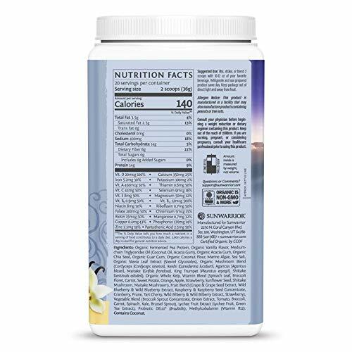 Sunwarrior Shape Lean Superfood Shake Meal Replacement Powder, Vanilla, 1.59 lb (20 Servings)