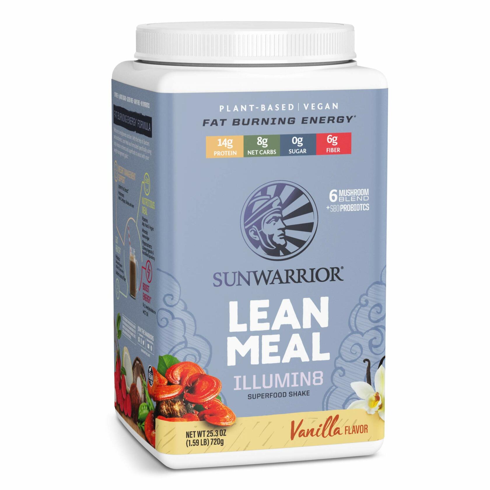 Sunwarrior Shape Lean Superfood Shake Meal Replacement Powder, Vanilla, 1.59 lb (20 Servings)