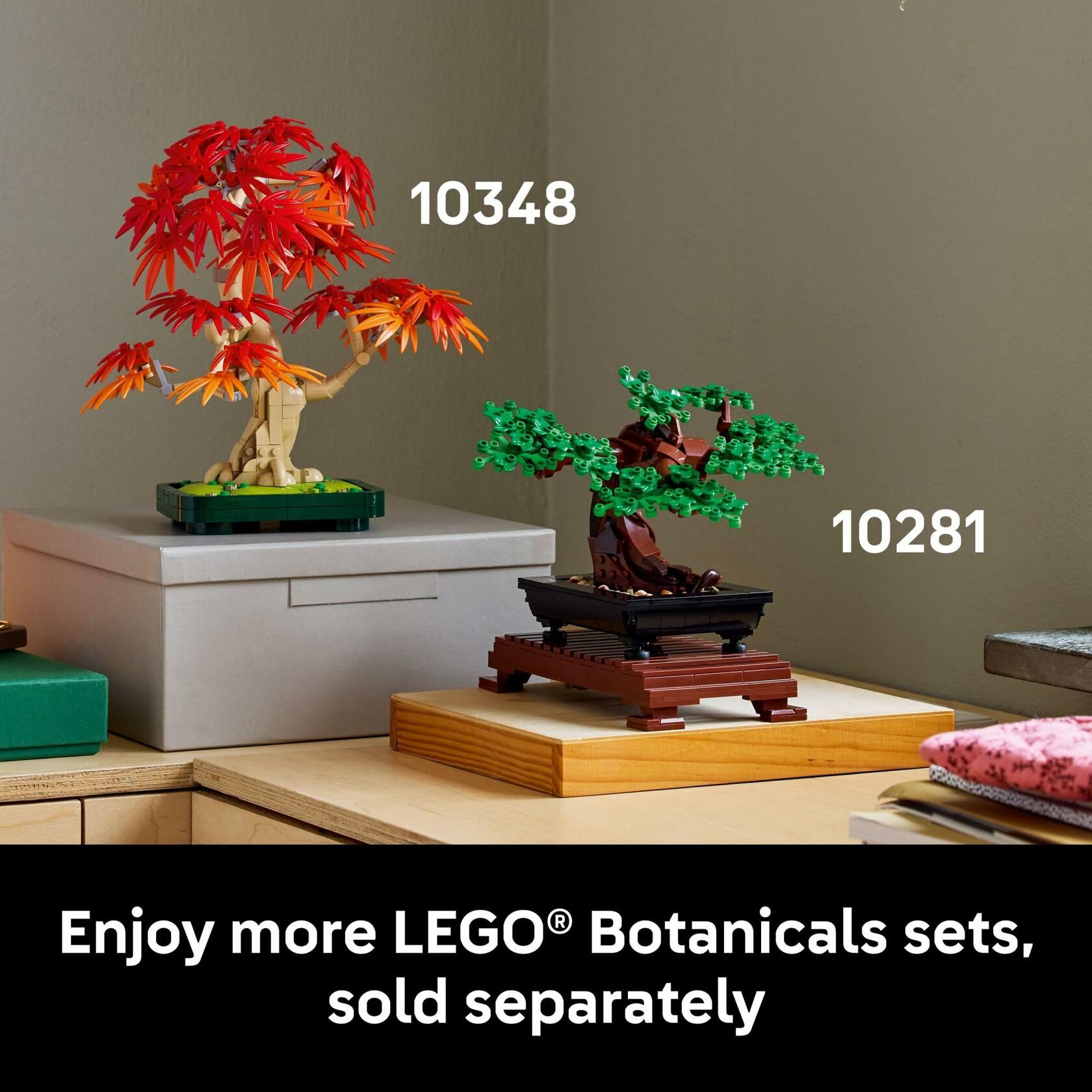 LEGO Botanicals Japanese Red Maple Bonsai Tree Building Set 10348 - Ages 18+ - 474 Pieces (Damaged Box)