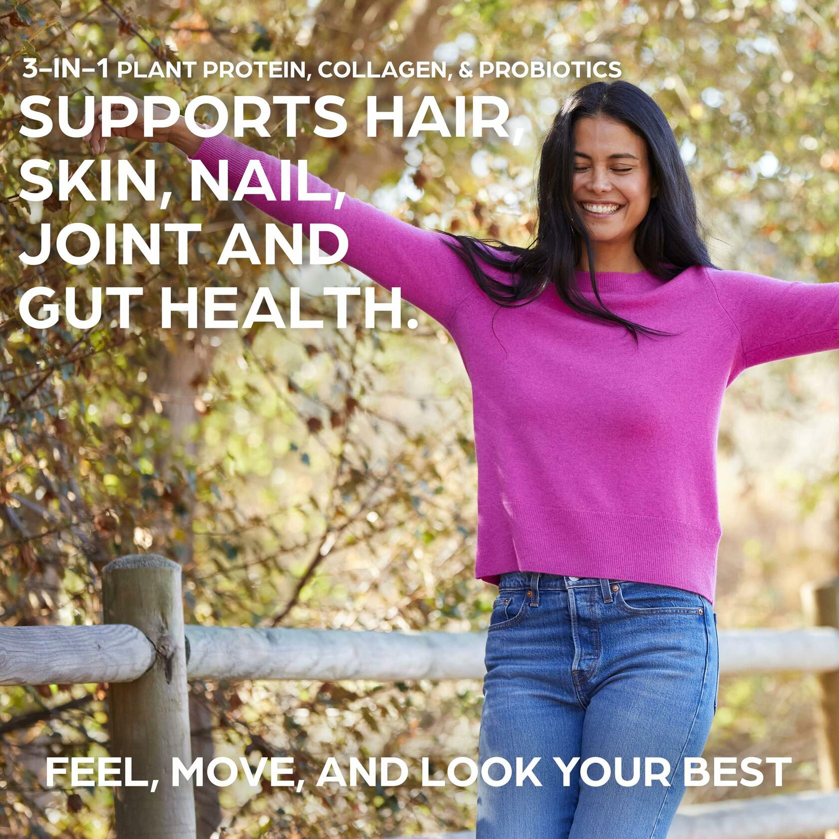 Orgain Plant Protein + Collagen Powder, Creamy Chocolate Fudge, 1.6lb (15 Servings)