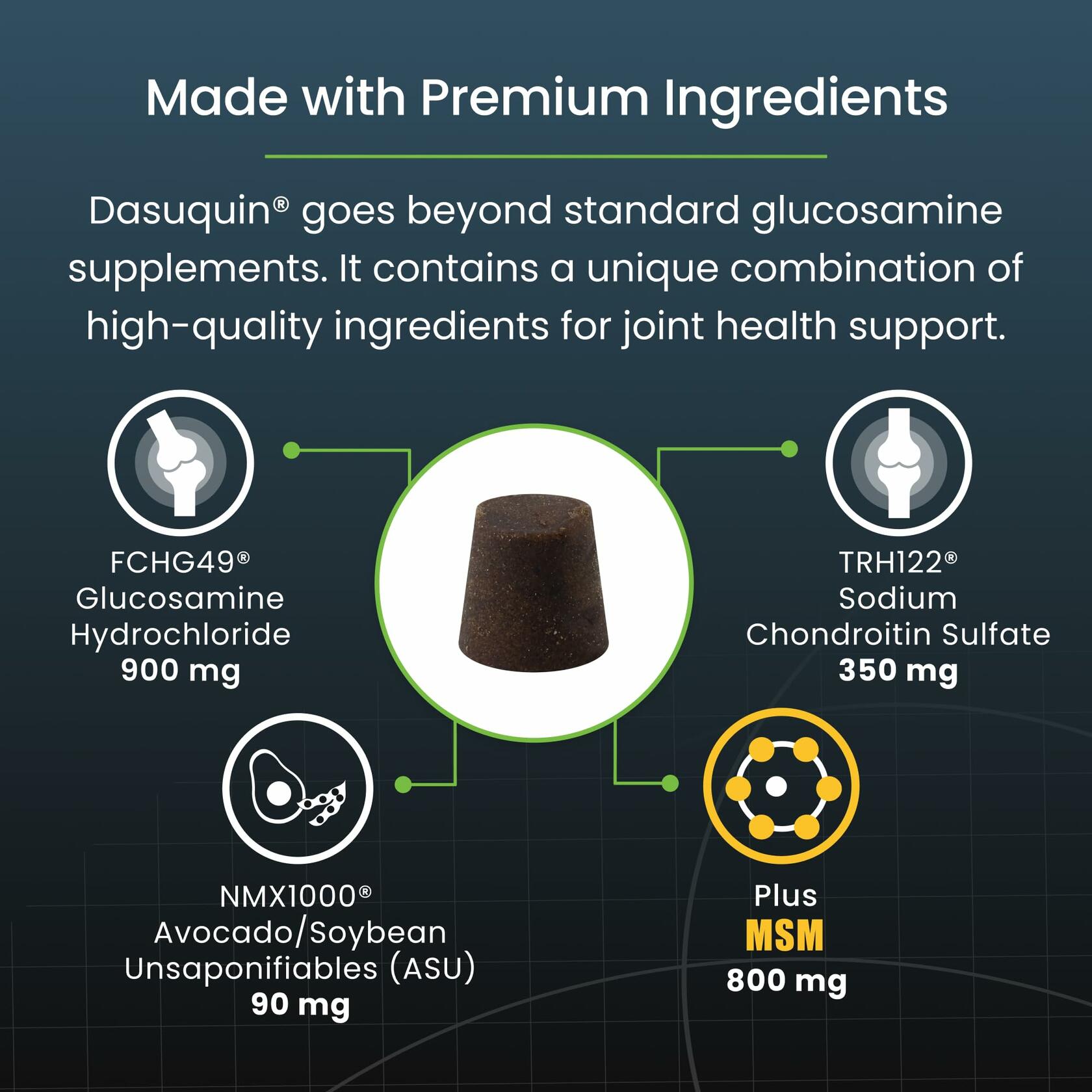 Nutramax Laboratories Dasuquin with MSM Joint Supplement for Large Dogs (60+ lbs) - 150 Soft Chews