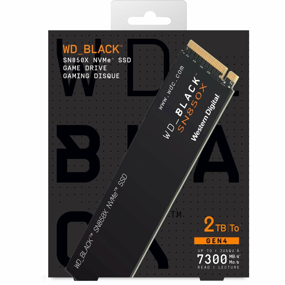 Western Digital Black SN850X (2TB) NVMe Internal Gaming SSD Without Heatsink