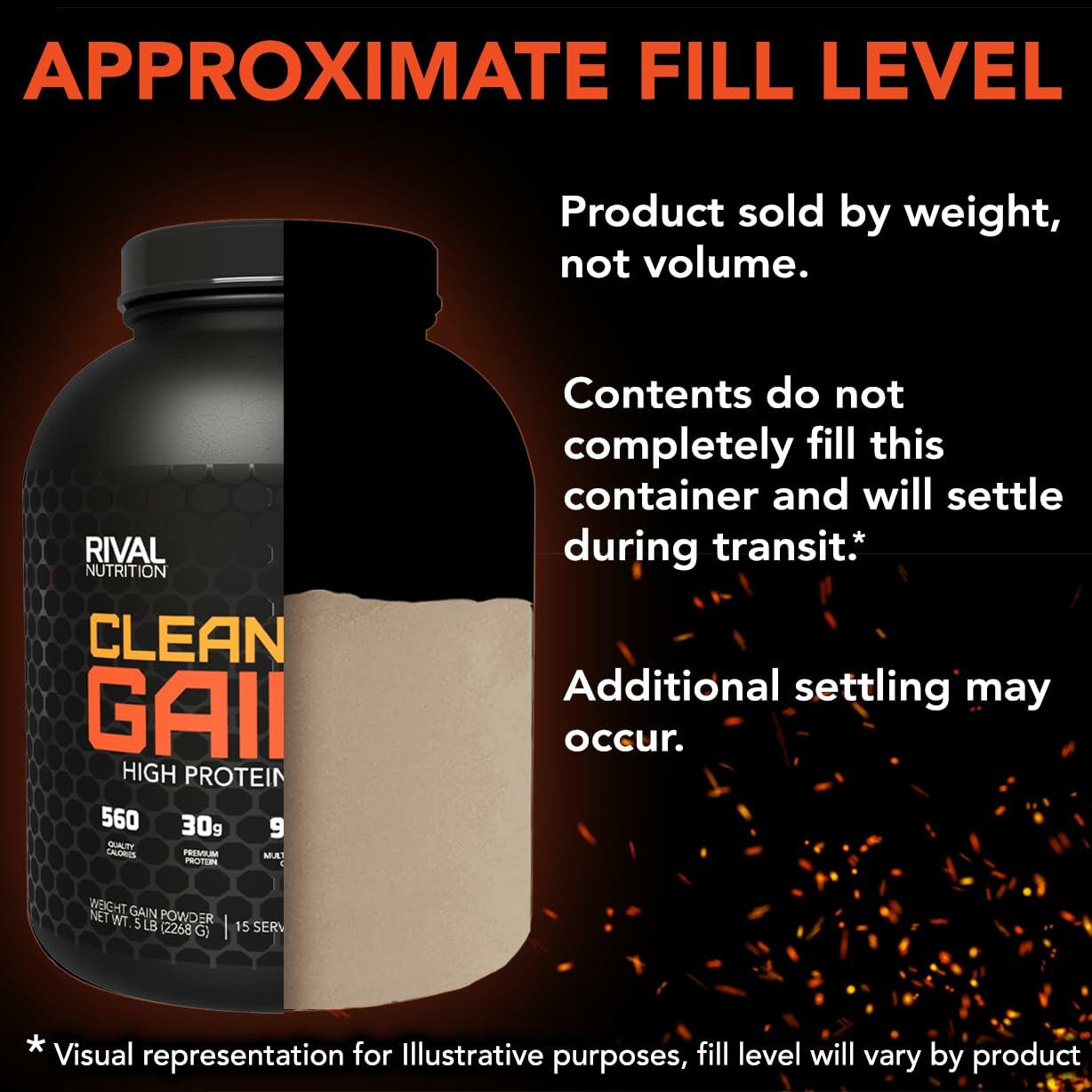 Rival Nutrition Clean Gainer Protein Powder, Campfire S'mores, 5lb