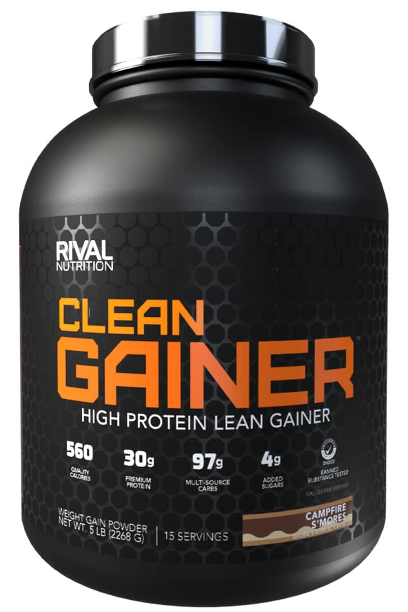Rival Nutrition Clean Gainer Protein Powder, Campfire S'mores, 5lb