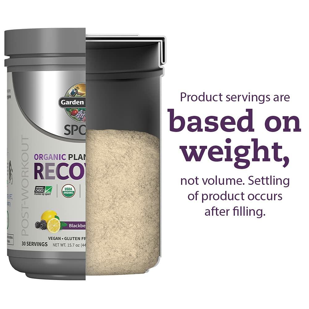 Garden of Life Sport Organic Plant-Based Recovery Powder - Blackberry Lemonade, 15.7 oz (30 Servings)