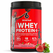 Six Star 100% Whey Protein Plus Recovery Powder - Strawberry Smoothie, 1.8lbs