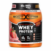 Body Fortress Super Advanced Whey Protein Powder, Strawberry, 1.78lbs (18 Servings)