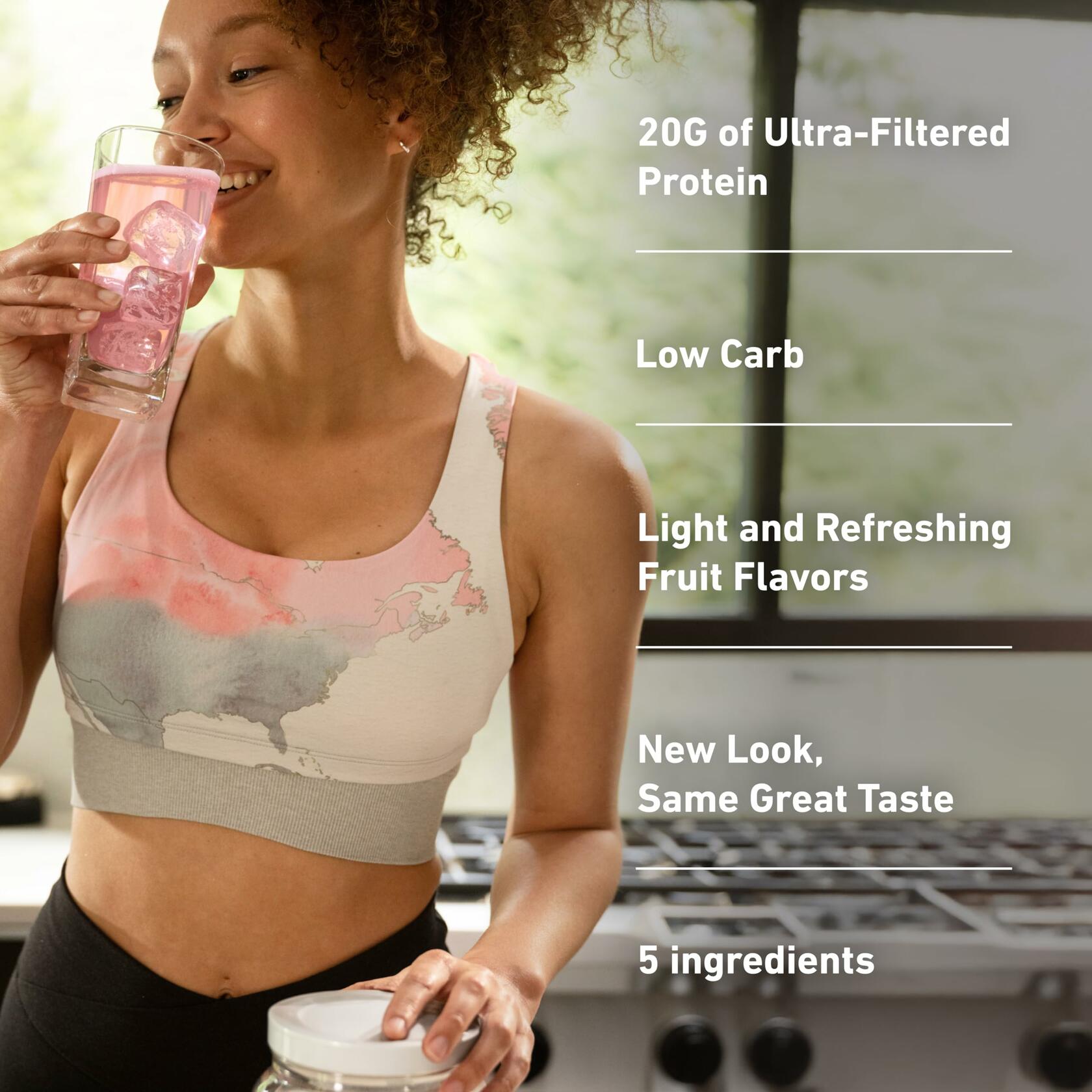 Isopure Clear Low Carb Whey Isolate Protein Powder, Watermelon Lime, 14.1oz (16 Servings)