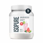 Isopure Clear Low Carb Whey Isolate Protein Powder, Watermelon Lime, 14.1oz (16 Servings)