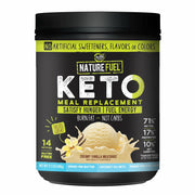 Nature Fuel Keto Meal Replacement Powder, Creamy Vanilla Milkshake, 17.1 oz (14 Servings)