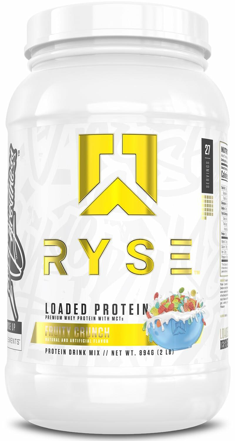 RYSE Loaded Protein Powder, Fruity Crunch, 2 lb (27 Servings)