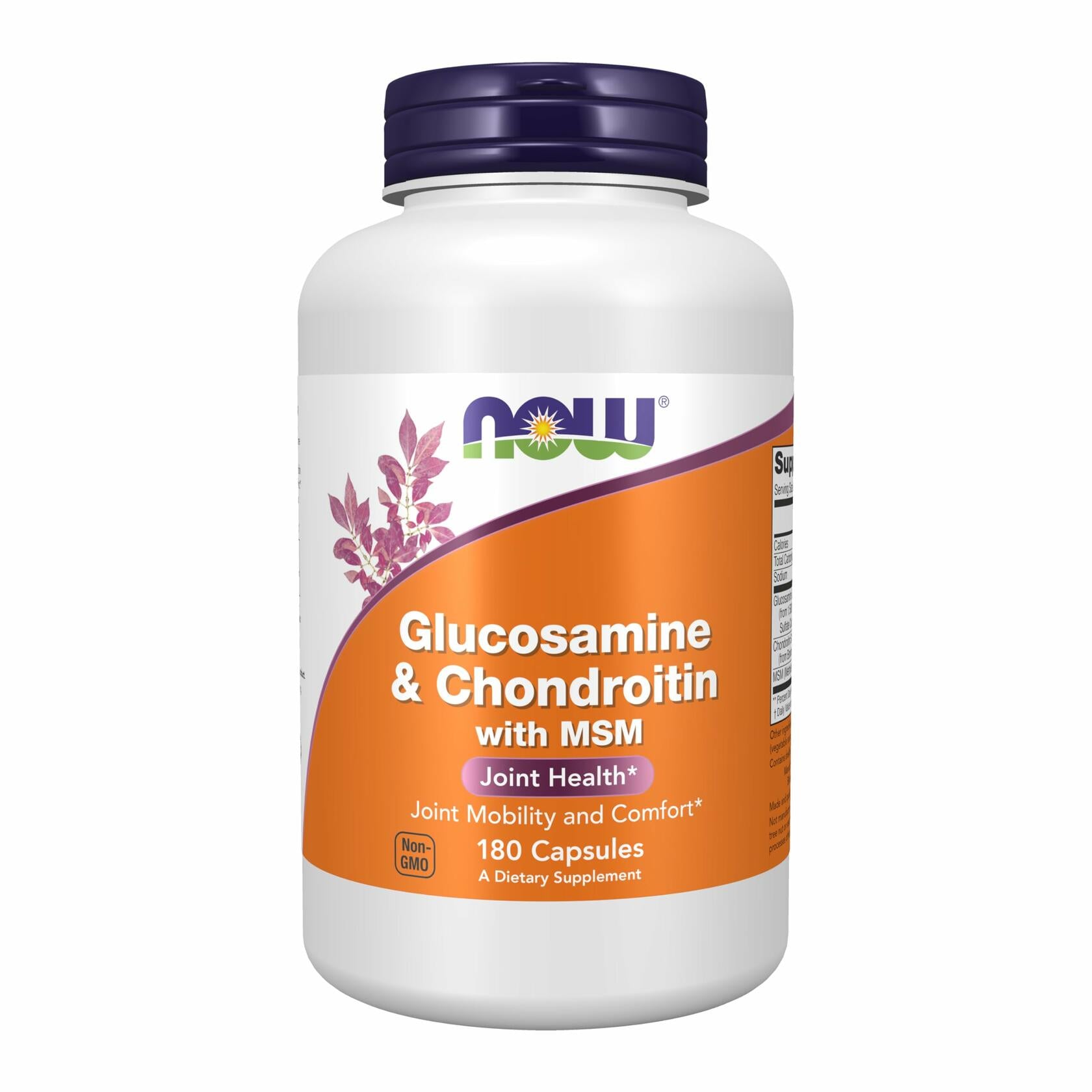 NOW Foods Glucosamine & Chondroitin with MSM for Joint Health, 180 Veggie Capsules