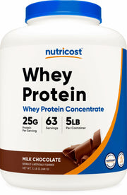 Nutricost Whey Protein Concentrate Powder, Milk Chocolate, 5 lb (63 Servings)