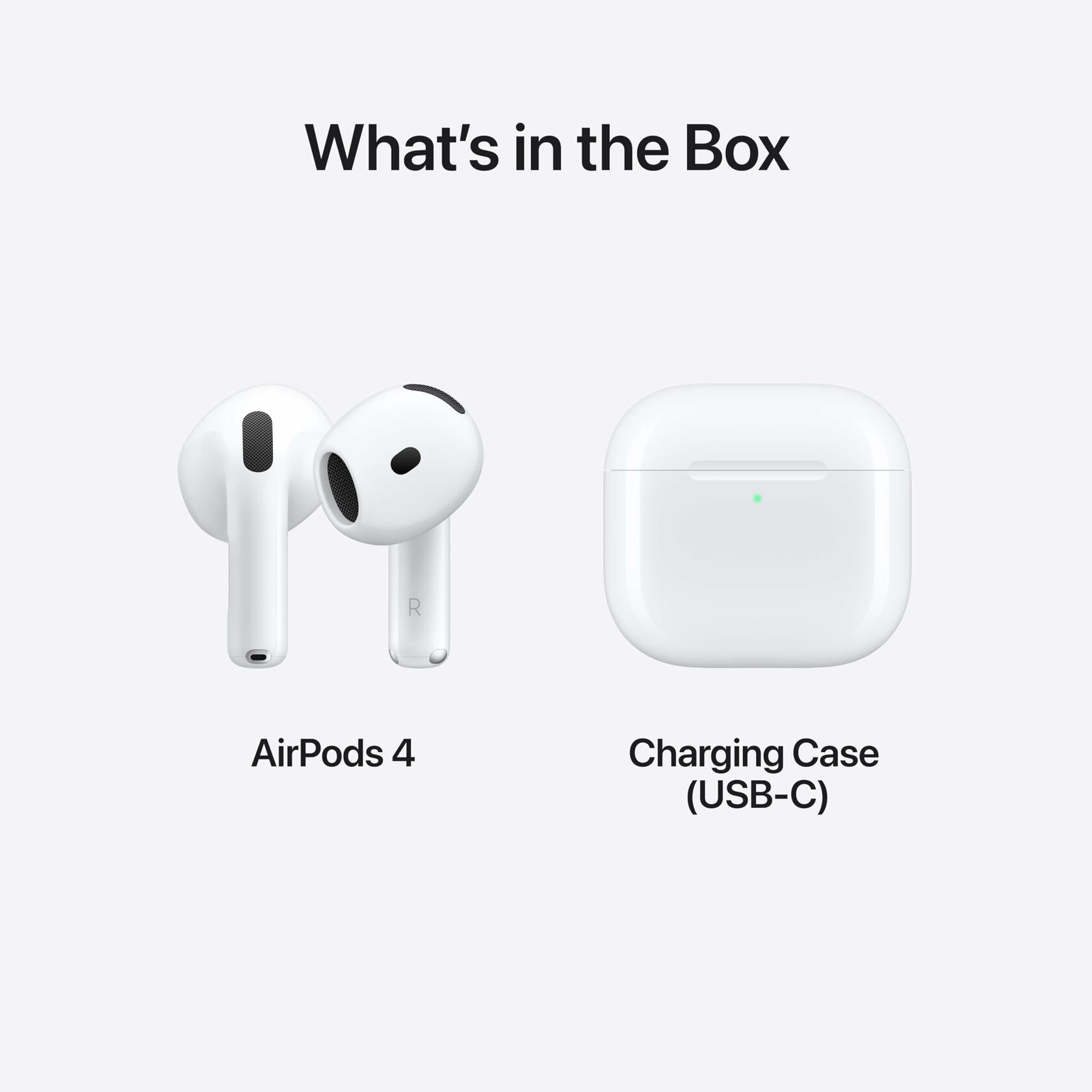 Apple AirPods 4 Wireless Earbuds with USB-C Charging Case, White