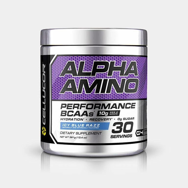 Cellucor Alpha Amino Performance BCAAs Powder, Icy Blue Razz, 30 Servings