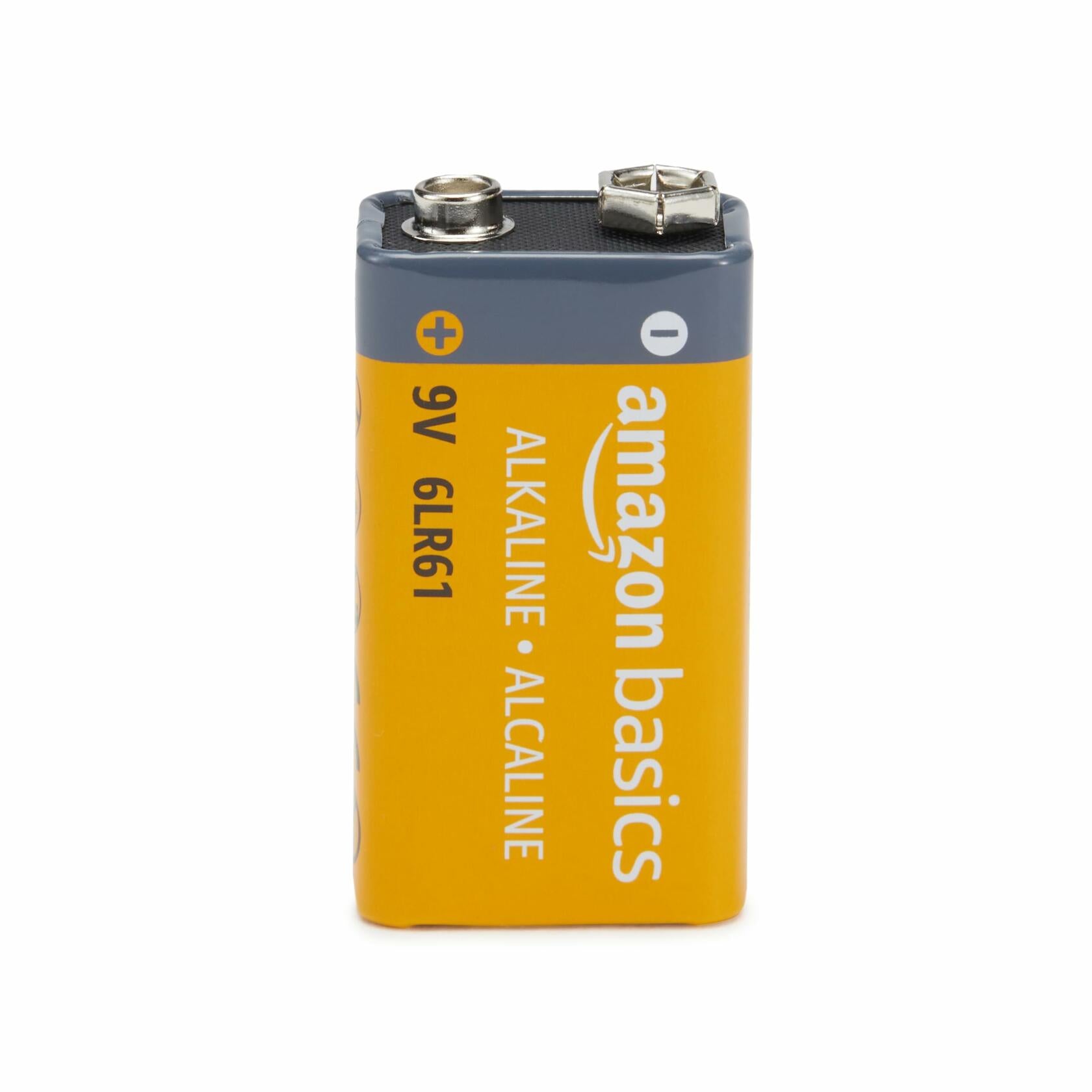 Amazon Basics Alkaline Batteries, 9 Volt - 8 Batteries