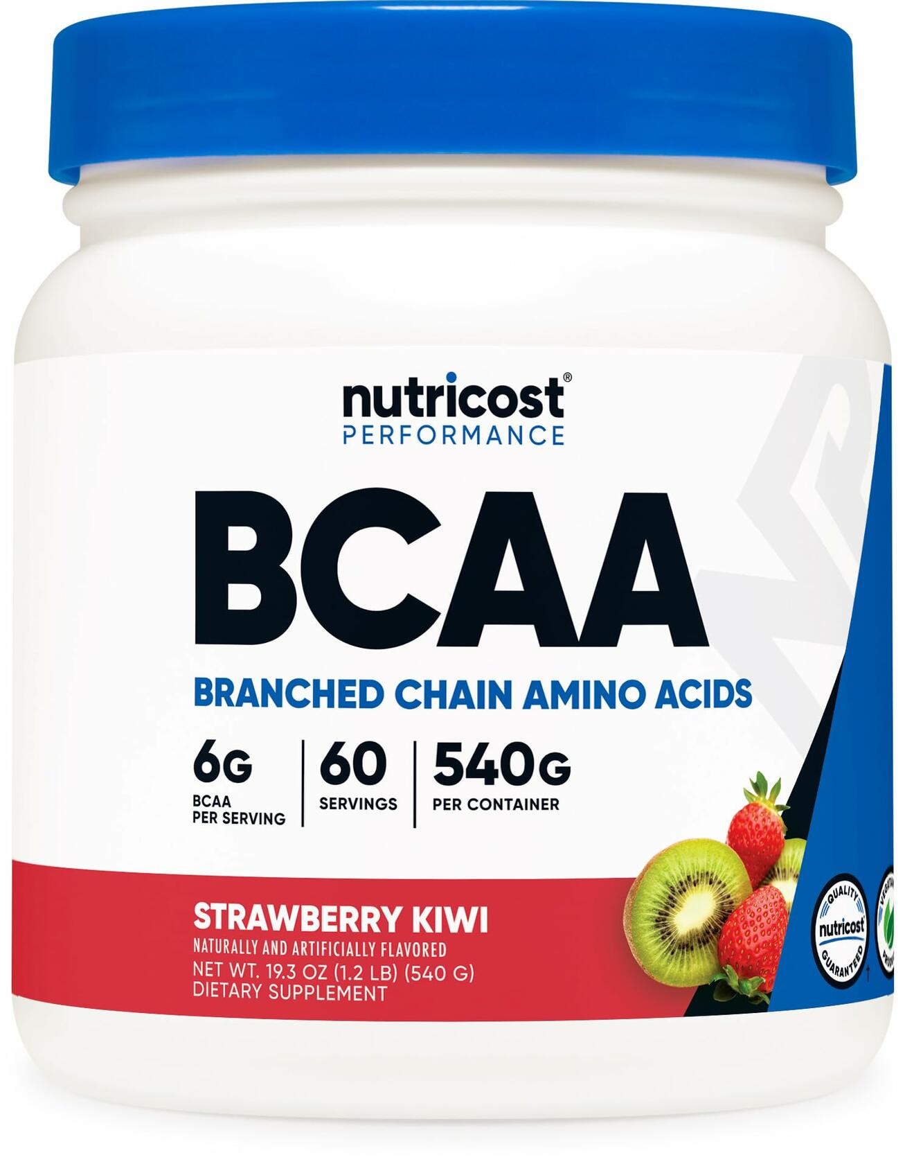 Nutricost BCAA Powder - Strawberry Kiwi - 60 Servings