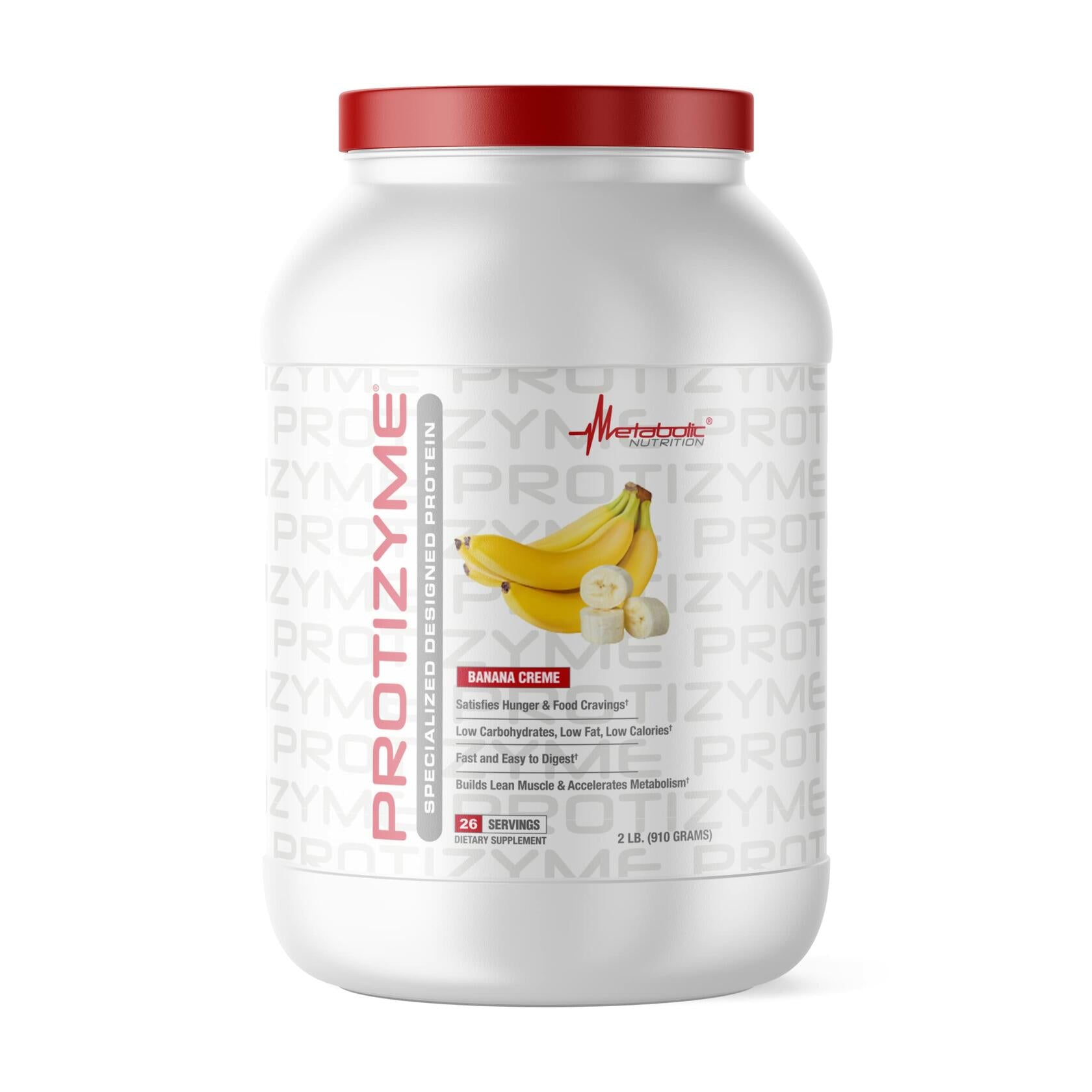 Metabolic Nutrition Protizyme Whey Protein Powder, Banana Creme, 2lb