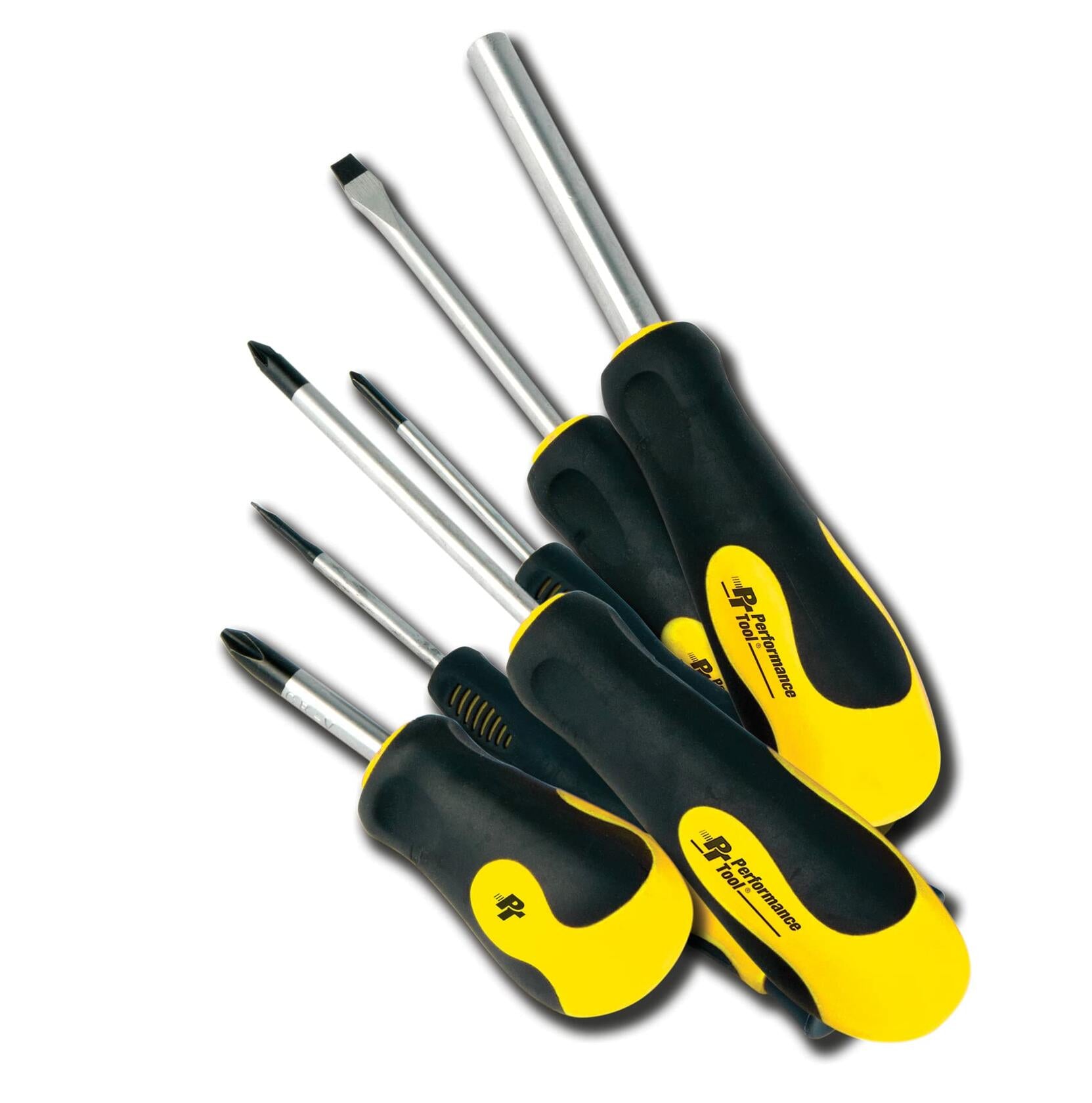 Performance Tool W1718 Screwdriver Set with Rack  30-Piece