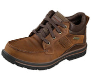 Skechers Men's Segment Melego Waterproof Leather Chukka Boot, Dark Brown, Size 11.5