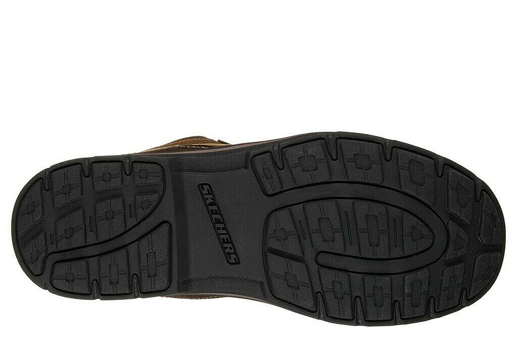Skechers Men's Segment Melego Waterproof Leather Chukka Boot, Dark Brown, Size 11.5