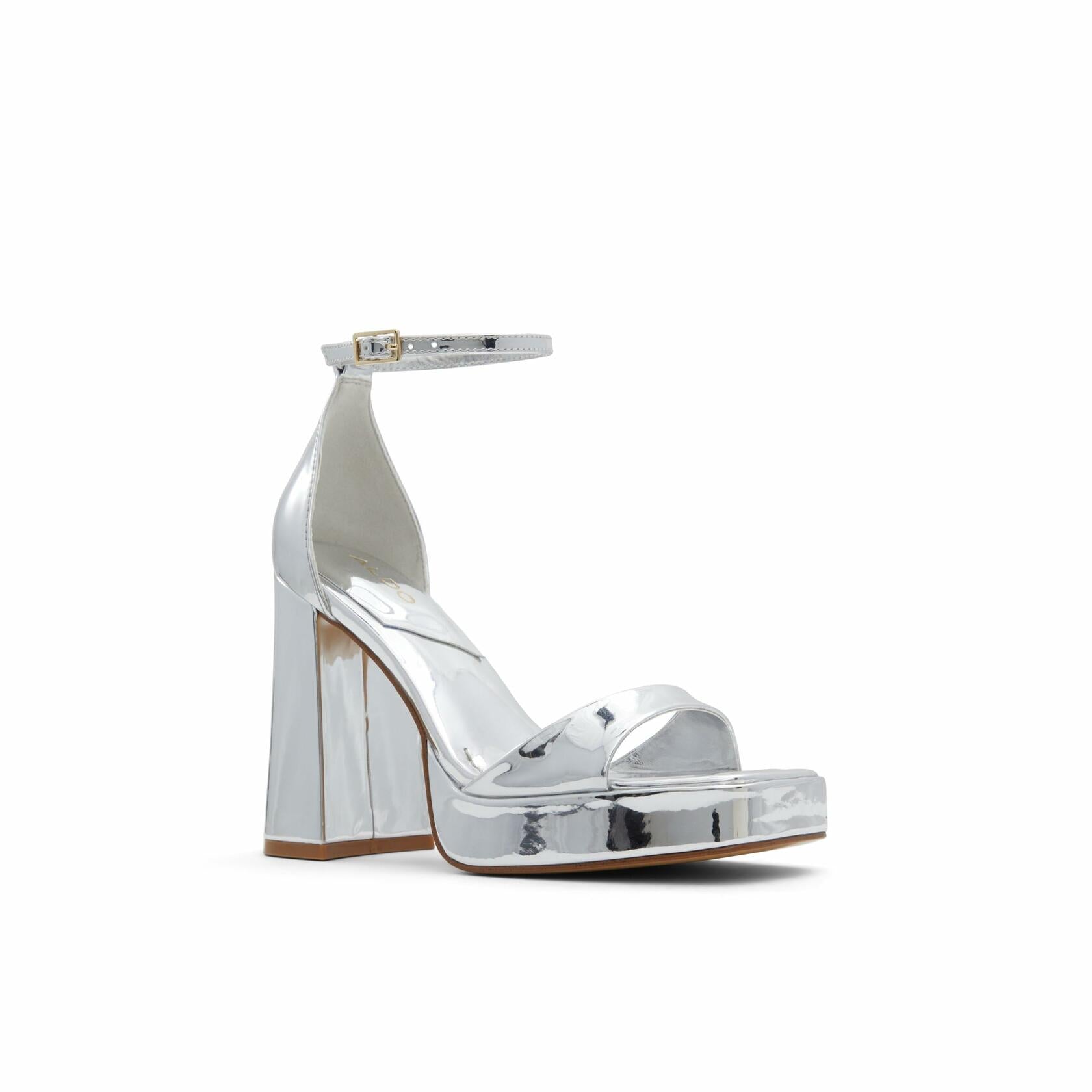 Aldo Women's Montag Heeled Platform Sandal, Silver, Size - 6.5