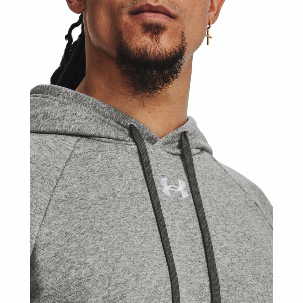 Under Armour Men's Rival Fleece Hoodie, Castlerock Light Heather Gray, Size 2XLT