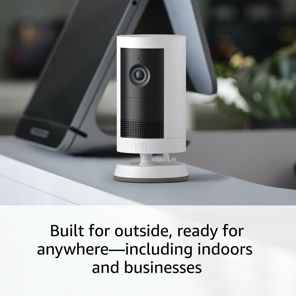Ring Outdoor Cam Plus Stick-up Smart Security Camera (Battery) - Black