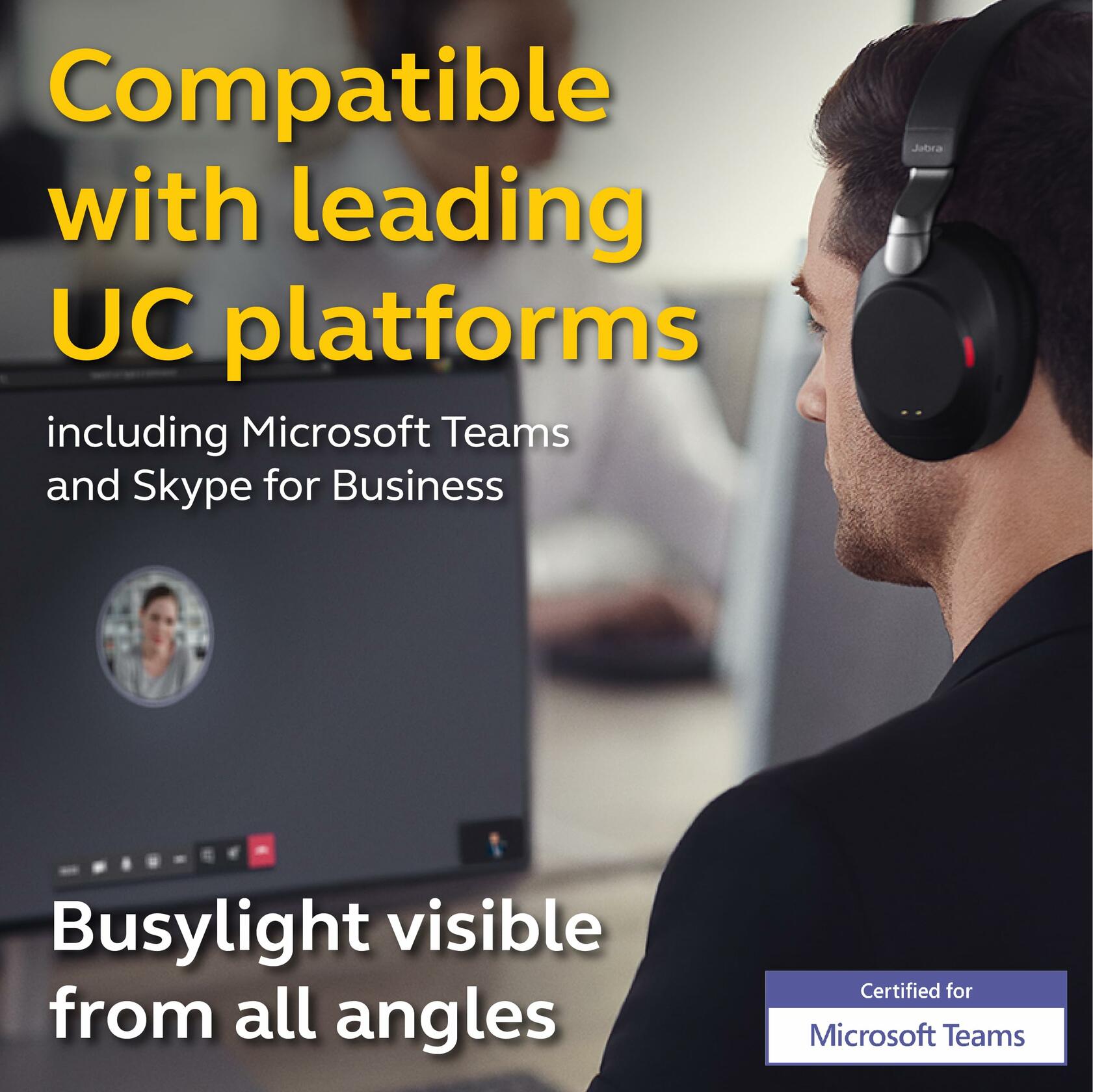 Jabra Evolve2 85 Link380A Stereo Wireless Headset, MS Teams Certified - Black