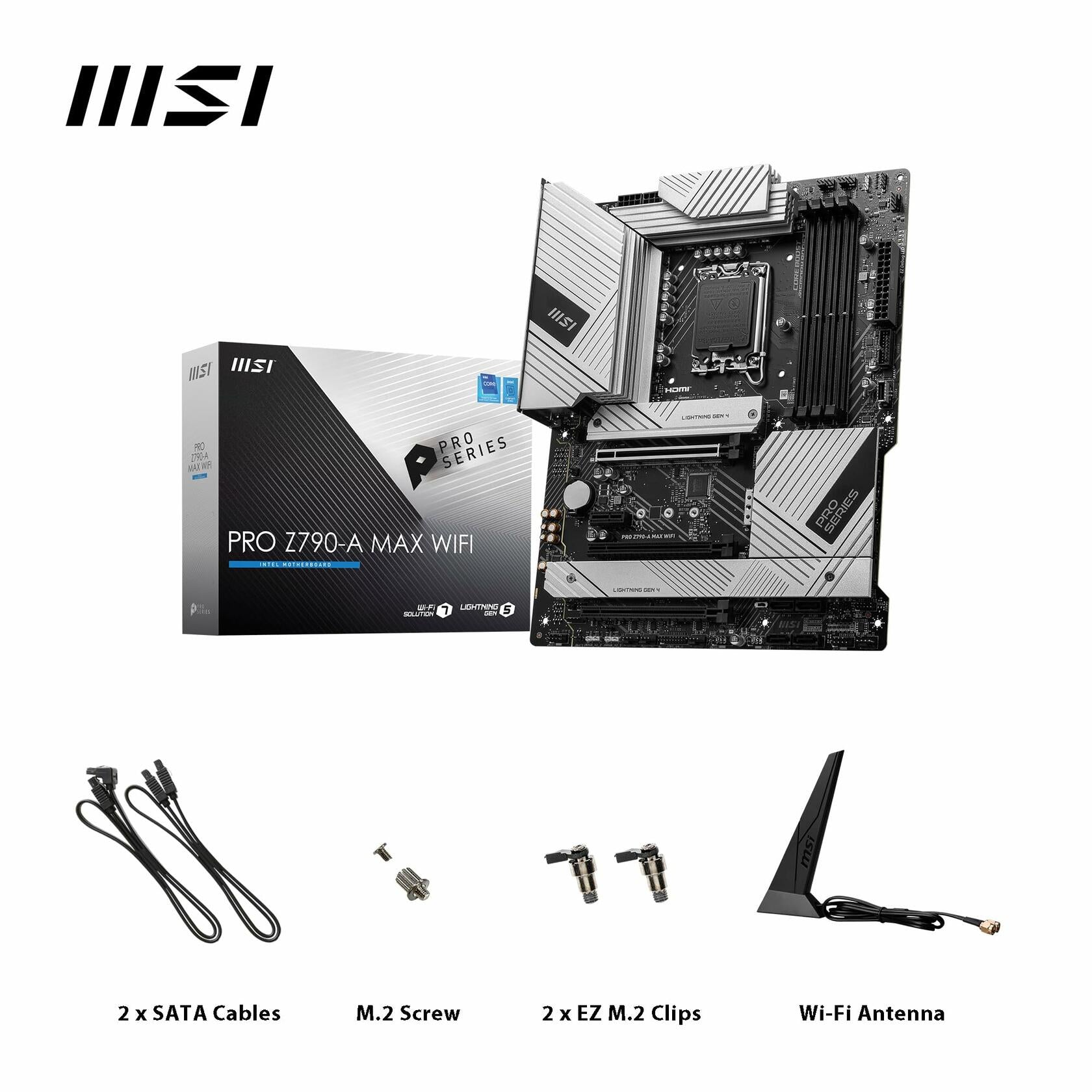 MSI PRO Z790-A MAX WiFi ProSeries Motherboard 12/13/14Gen Intel Processors, ATX