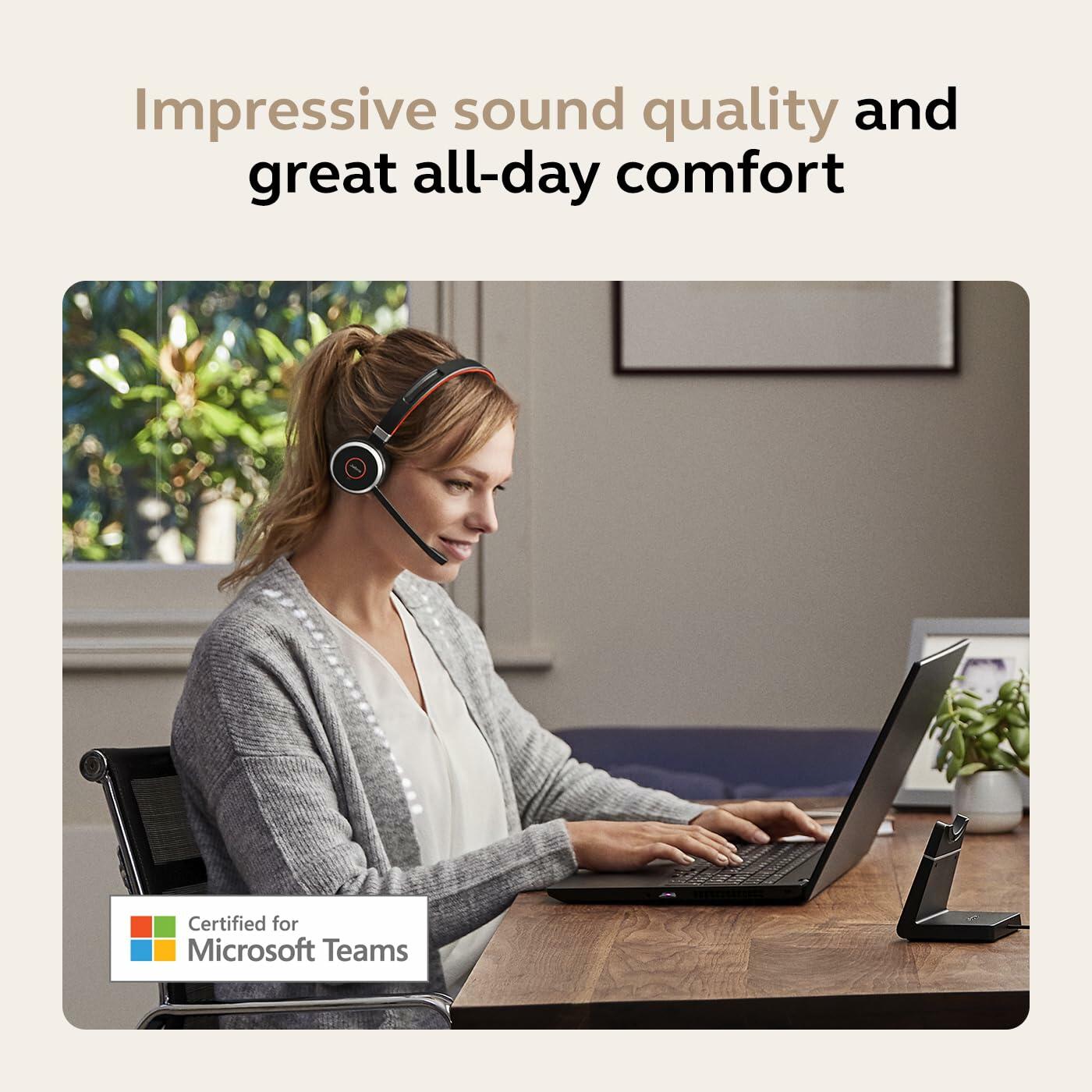 Jabra Evolve 65 SE Link380a MS Mono Bluetooth Wireless Headset