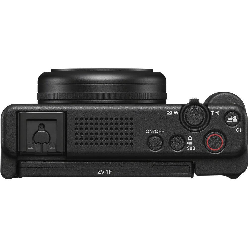 Sony ZV-1F Vlogging Camera, 20.1 MP 1" Sensor, 20mm Lens, Black (ZV1F/B)