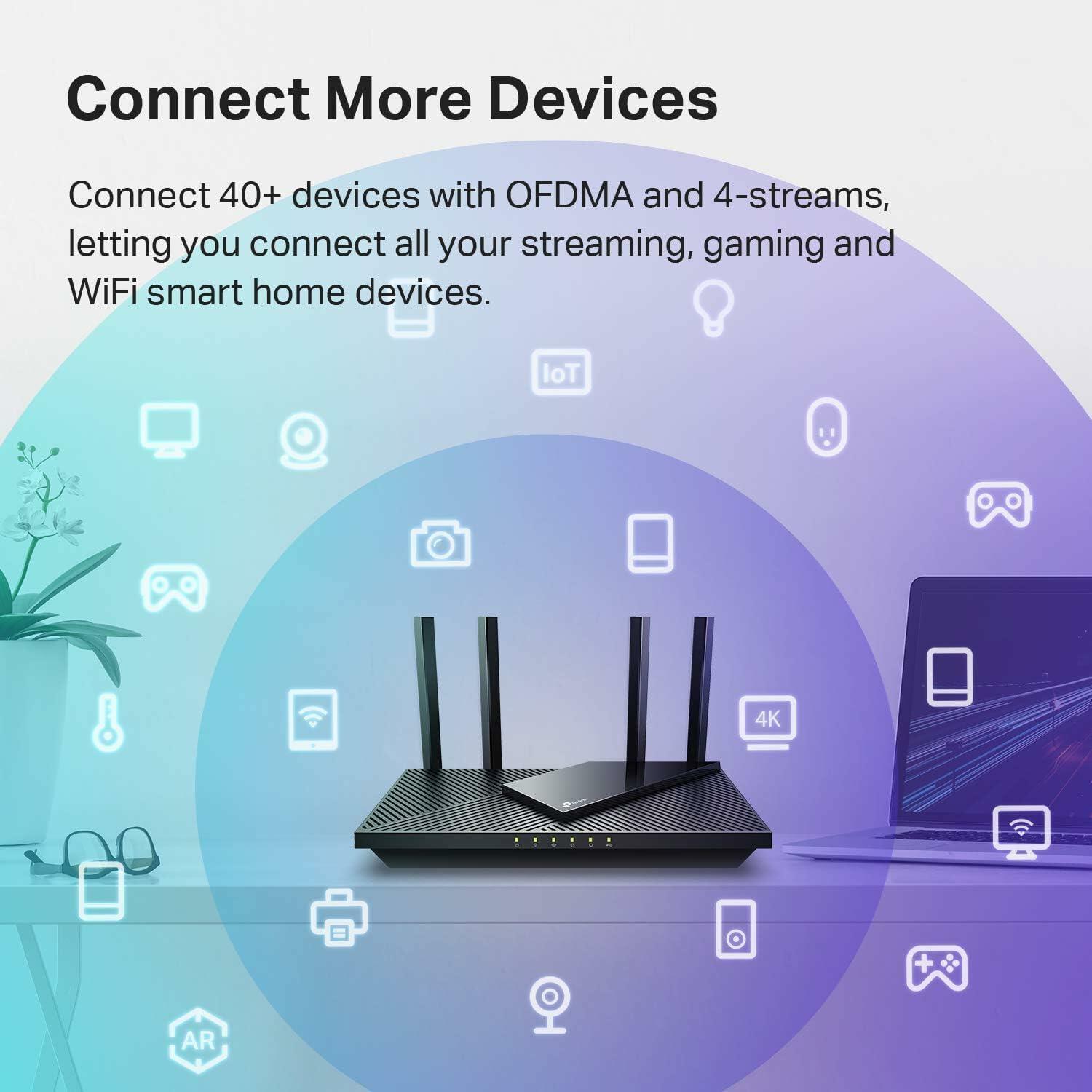 TP-Link AX1800 WiFi 6 Router V4 (Archer AX21) Dual-Band Wireless Gigabit Router